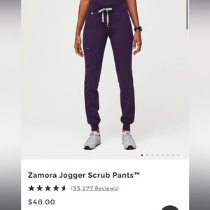 FIGS Zamora Jogger Purple Jam
